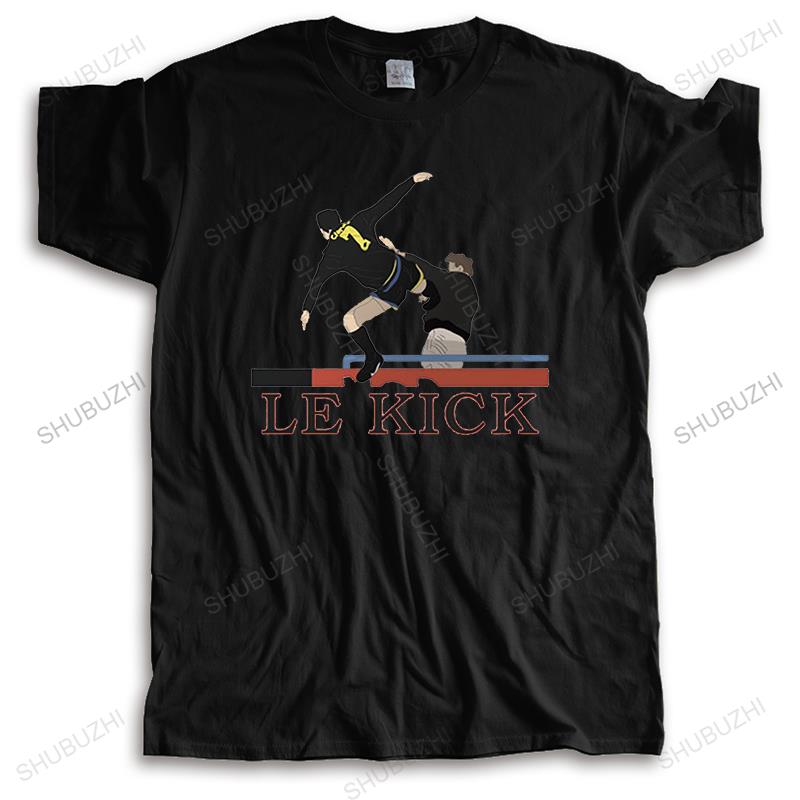 New mens funny t shirt black tops for men LE KICK JY CANTONA FUNNY Fashion Unisex hip-hop Teeshirt Euro Size drop shipping