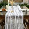 Wedding Table Runner Glittery Runner, Sheer Flowing Tulle Elegant Delicate for Home Baby Shower Bridal Decor Decorative