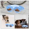 Flower-Shaped Multi-Compartment Pet Feeding Bowl for Cat Dogs Small Pets Six Separate for Simultaneous Feeding for Multiple Pets