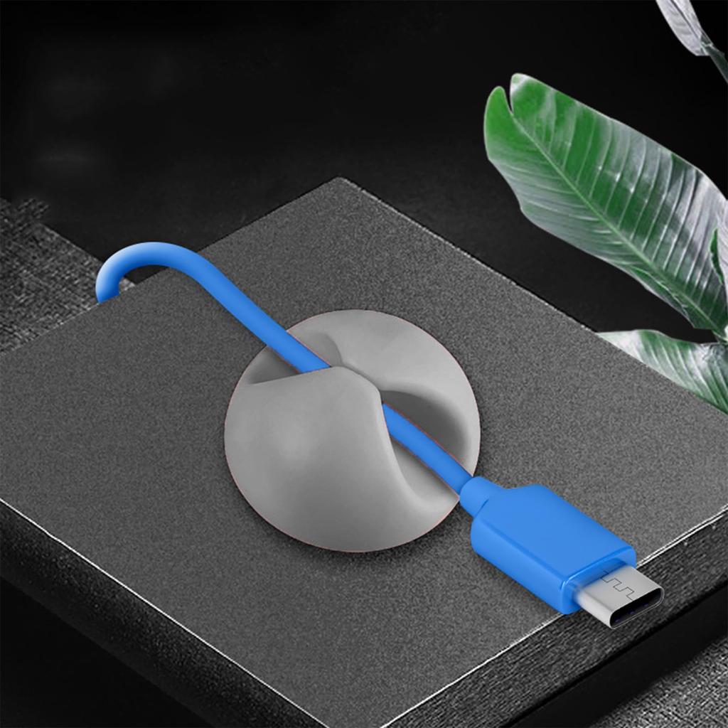 10PCS Desk Cable Organizer Clips for Wire Management Adhesive Cord Holders USB Charging Cables Office Desktop Organization