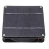 Solar Panel Powered Fan Kit 20W Monocrystalline Solar Panel Exhaust Fan Kit for Outdoor Travel Greenhouse Black