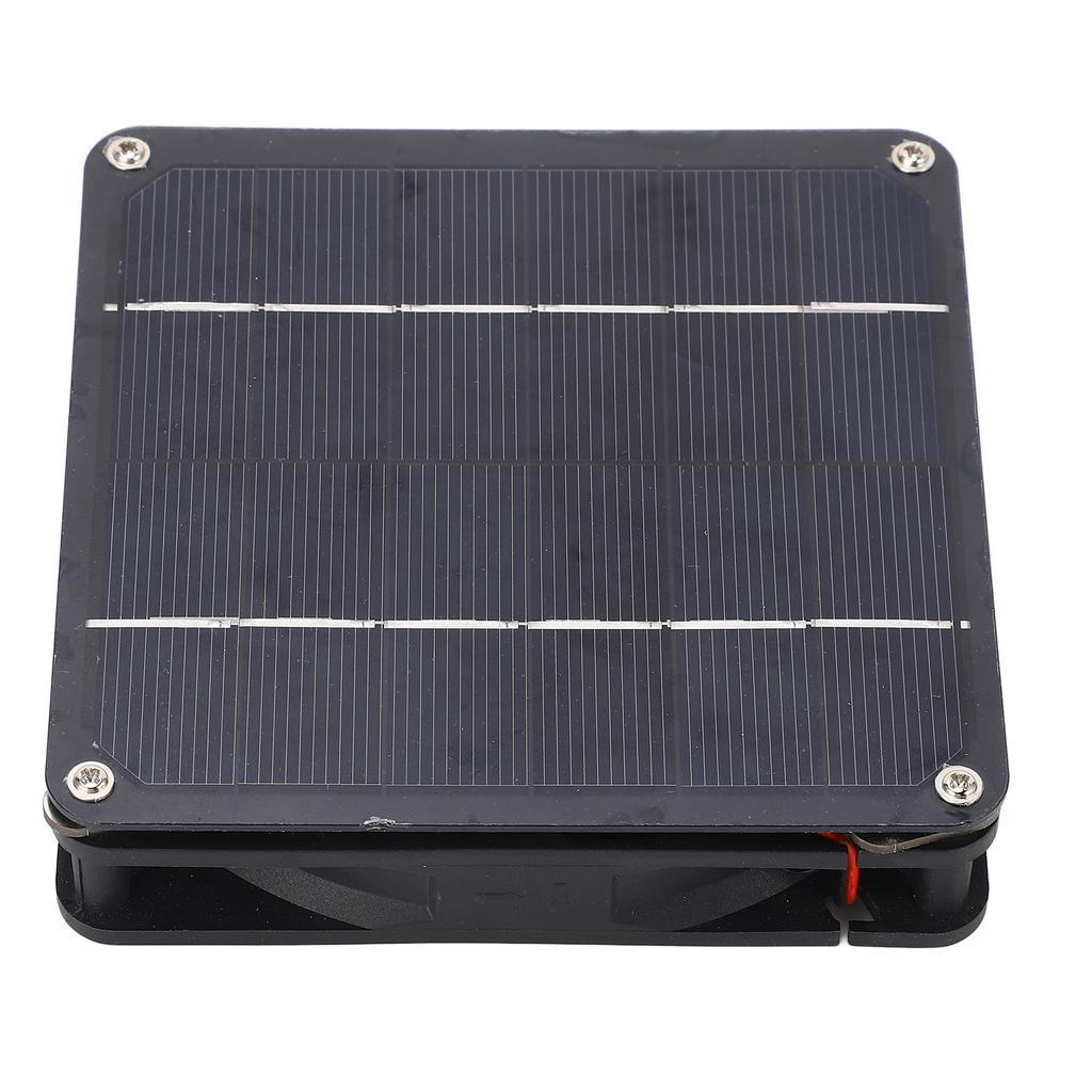 Solar Panel Powered Fan Kit 20W Monocrystalline Solar Panel Exhaust Fan Kit for Outdoor Travel Greenhouse Black