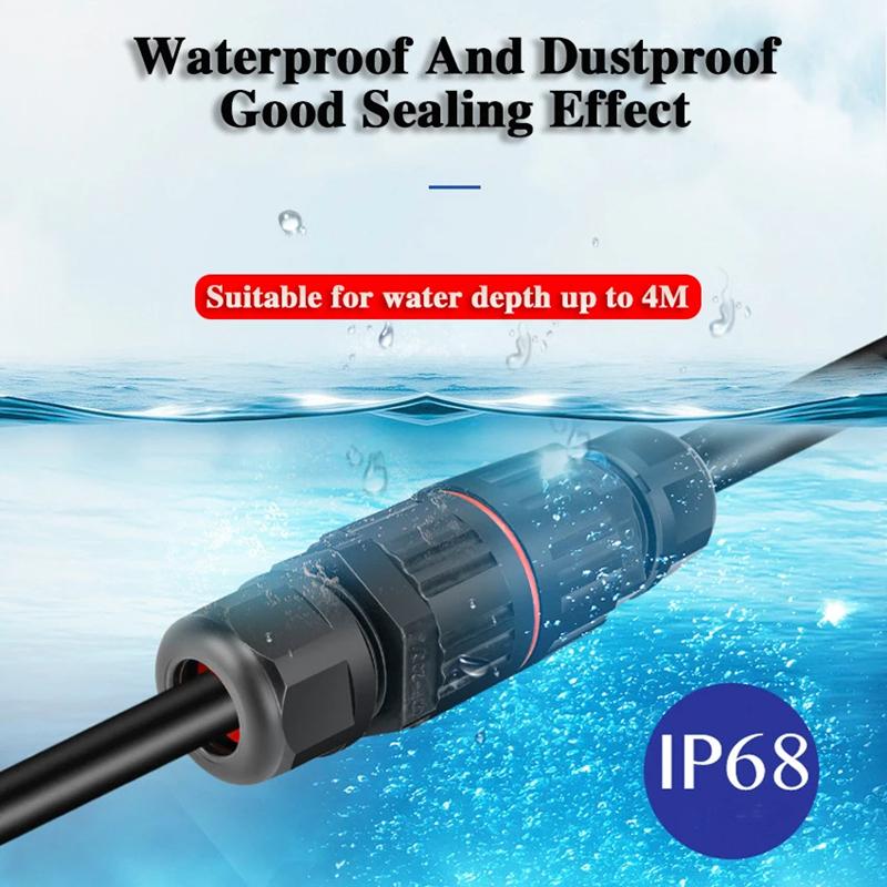 New 4-1PC IP68 Waterproof Joint Wire Quick Connection Connector 2/3 Pin Solder Less LED Lamp Wiring Outdoor Rainproof Terminal