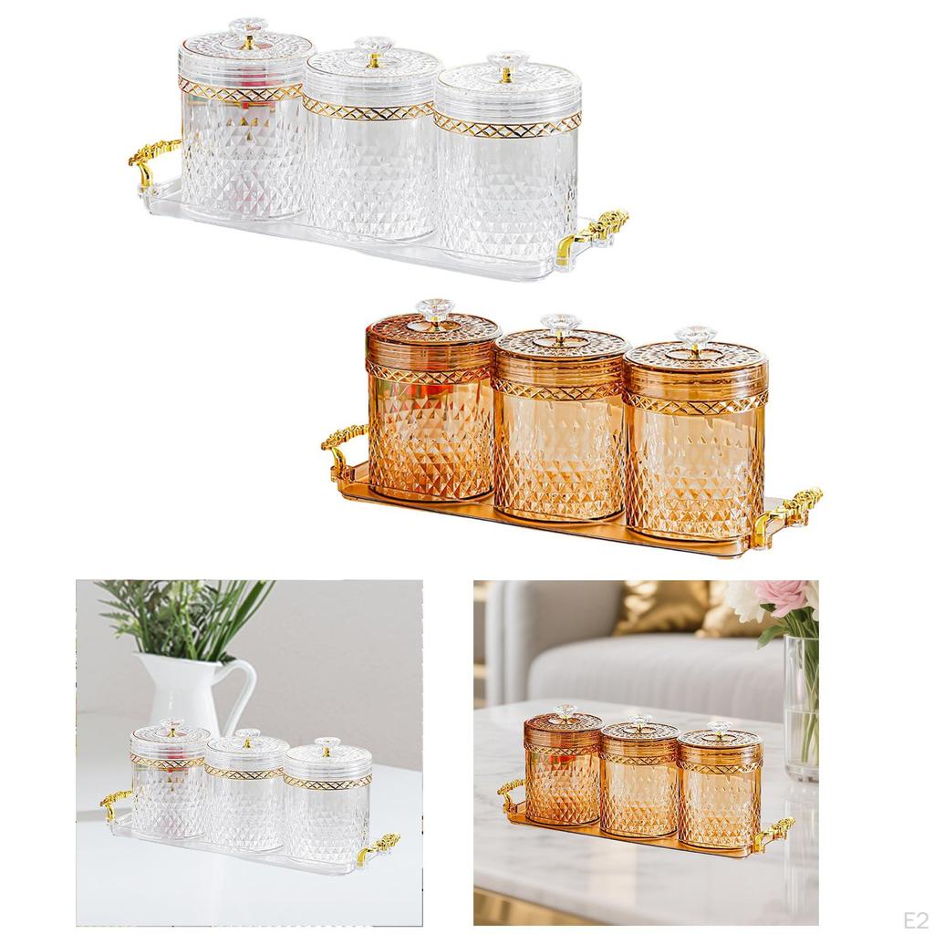 Food Storage Container Organizer Gifts Gadget Rack Tin with Tray