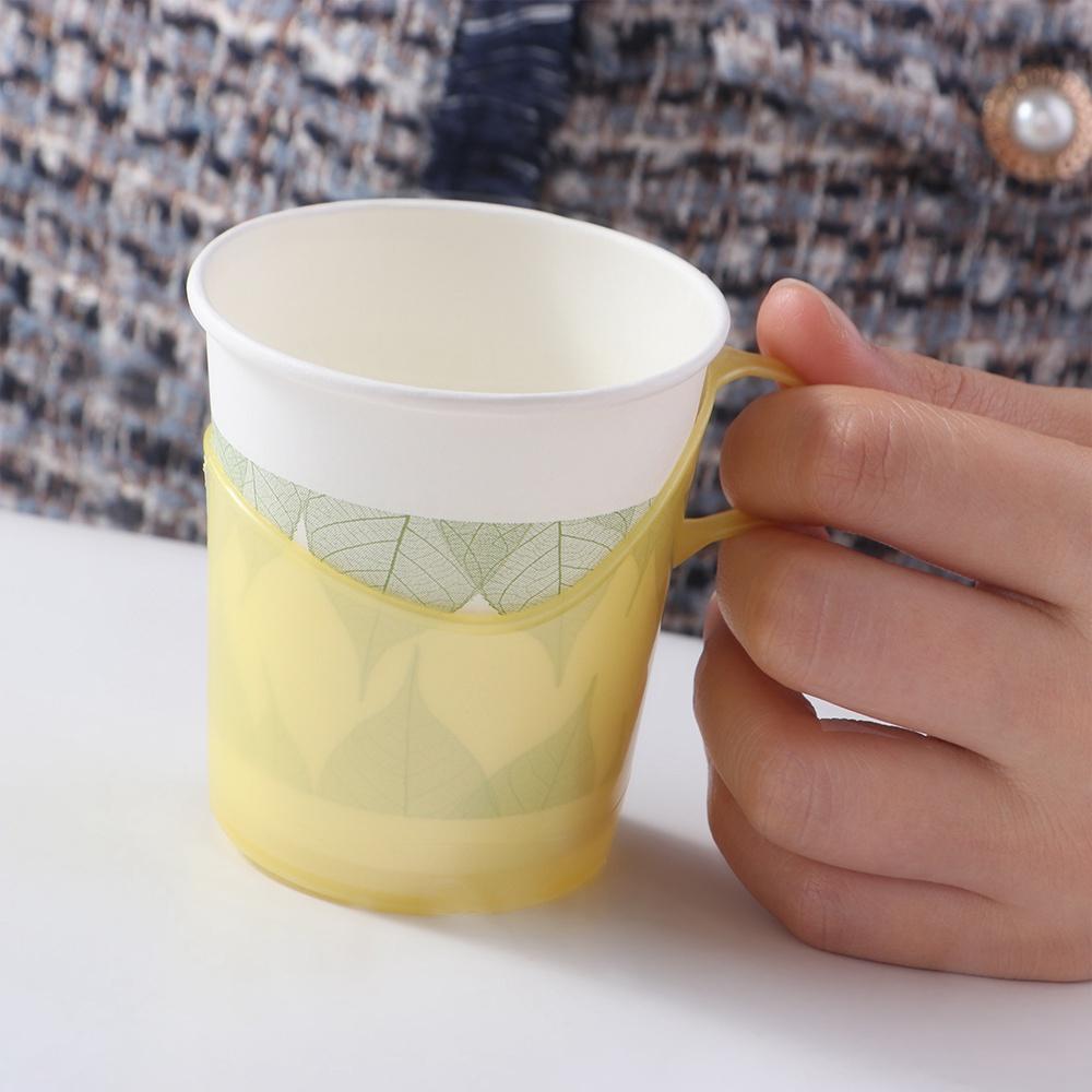 10pcs Anti-Scald Tea Cup Sleeve Heat Resistant Paper Cup Stand Glass Cup