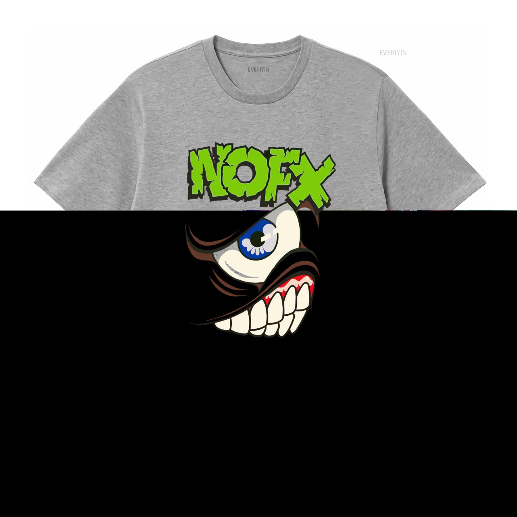 

Rare Vintage 1994 NOFX Mons Tour Blue Grey Punk Rock T Shirt Size XL 90s Skatepunk Style vintage Washed Stretched 4XL