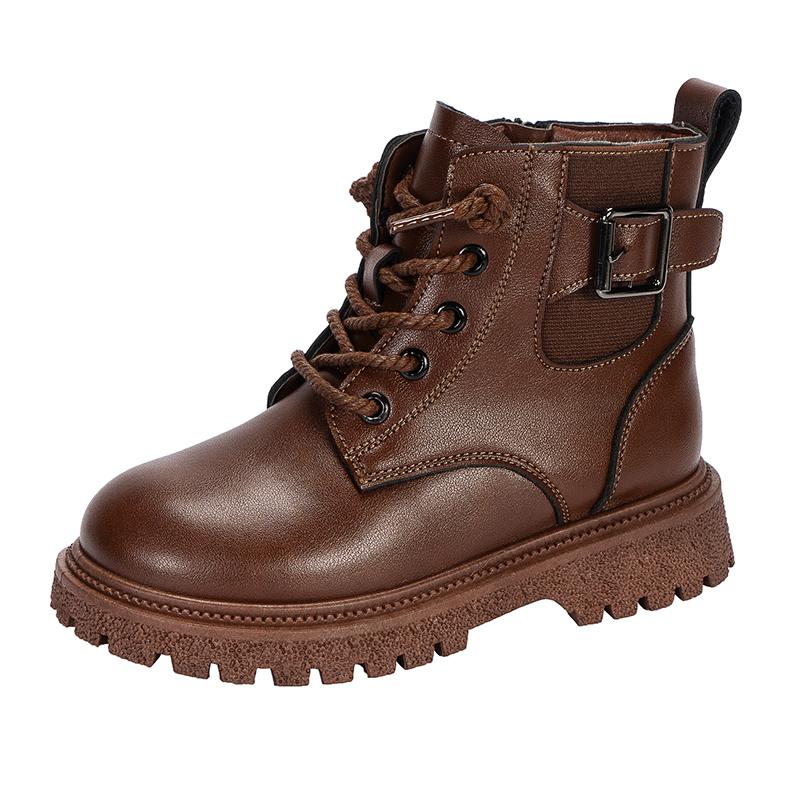 

Детские нескользящие износостойкие модные высокие ботинки Martin из ультратонкого волокна спортивные ботинки для мальчиков и девочек 38 коричневый