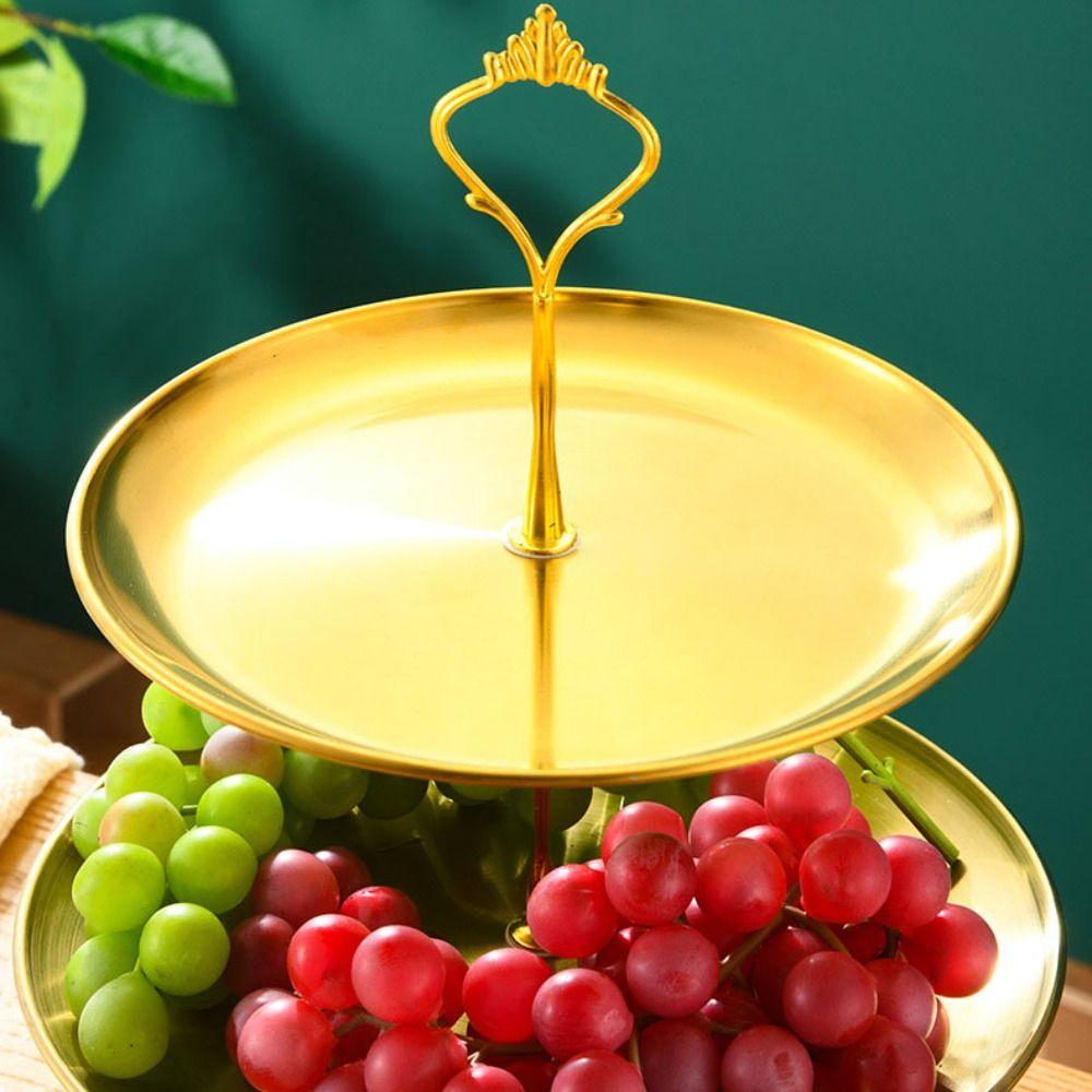 2/3 Layer Stainless Steel Fruit Stand Easy to Use Dessert Display Holder Cake Dessert Tray  Kitchen