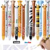 3/6/12Pcs 3D Cartoon Animals Erasable Gel Pen Wtih Red Blue Ink 2 in 1 0.5mm Fine Point Gel Pen Set for School Supply Party Gift