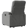 Electric Recliner with Rising Function Dark Grey Microfiber Fabric