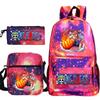 Peripheral Student Schoolbag Three-Piece Set, Youth Backpack, Shoulder Bag, Pencil Case