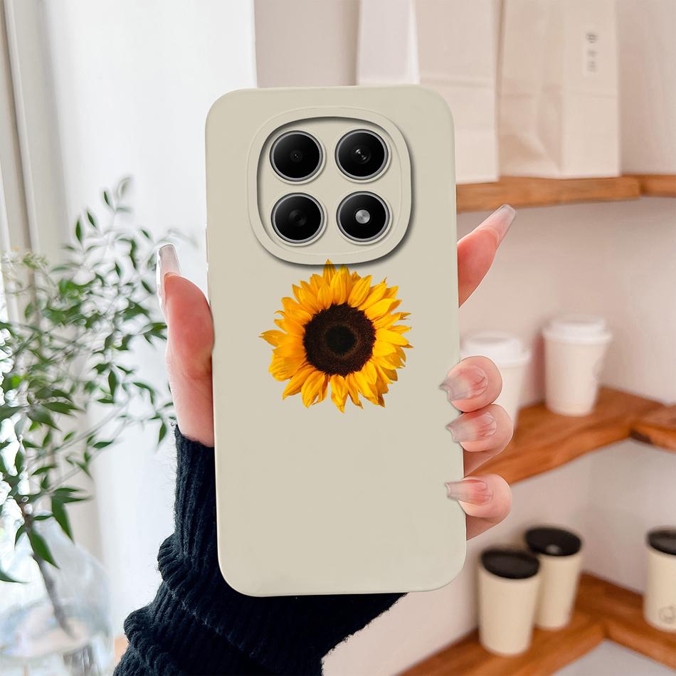 Case For Redmi Note 15 Pro Plus Candy Painted Flower Phone Cover For Redmi Note15 4G 5G Soft Camera Protecion Liquid Back Covers