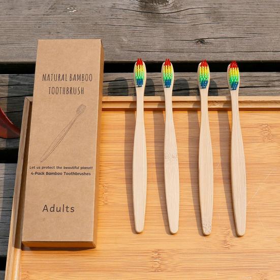 10Pcs Soft Bristle Toothbrush Tasteless Non-slip Handle Comfortable To Grip Eco-friendly Portable Teeth Cleaning Tool Individual Package Charcoal Soft