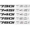 3D ABS Auto Kofferraum Buchstaben Logo Aufkleber Abzeichen Emblem Sticker für 7er Serie 730i 740i 745i 750i E38 E65 E66 F01 F02 G11 G12