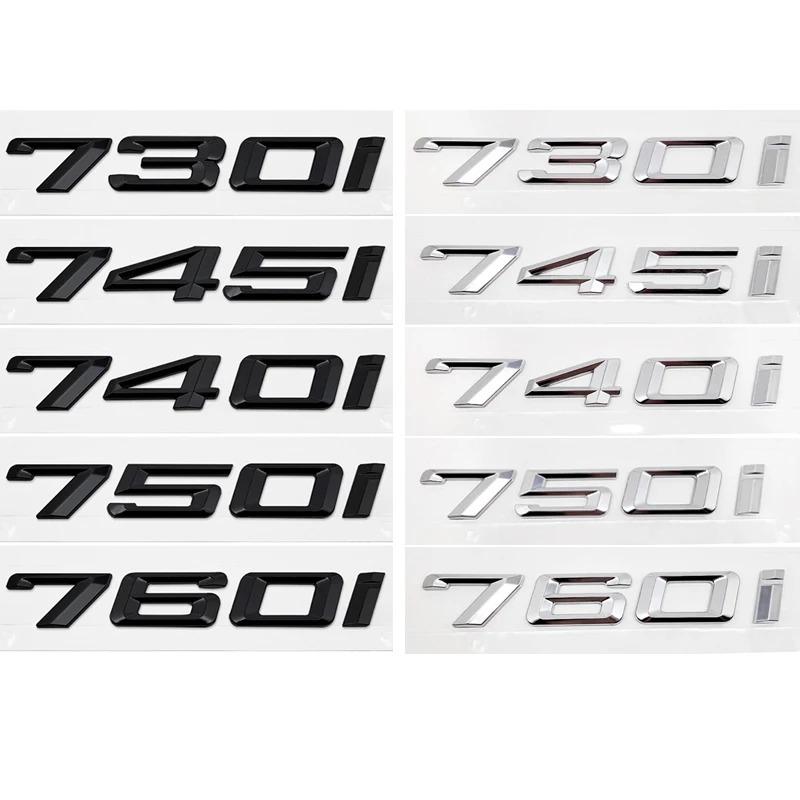 3D ABS Auto Kofferraum Buchstaben Logo Aufkleber Abzeichen Emblem Sticker für BMW 7er Serie 730i 740i 745i 750i E38 E65 E66 F01 F02 G11 G12