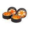 Tamiya Mini 4WD Limited Super Hard Low Height Tire & Spiral Wheel J-CUP 2022 95152 Orange