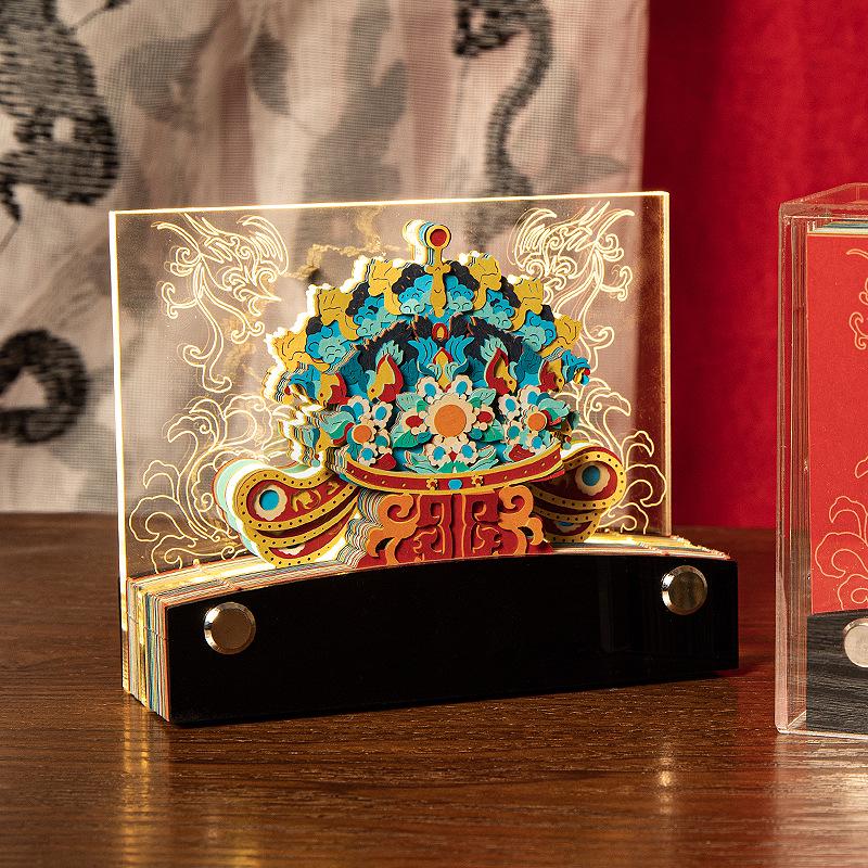 3D Stereoscopic Sticky Note Sculpture 2026 Calendar: Creative Tear-off Convenience Pad and Desktop Ornament