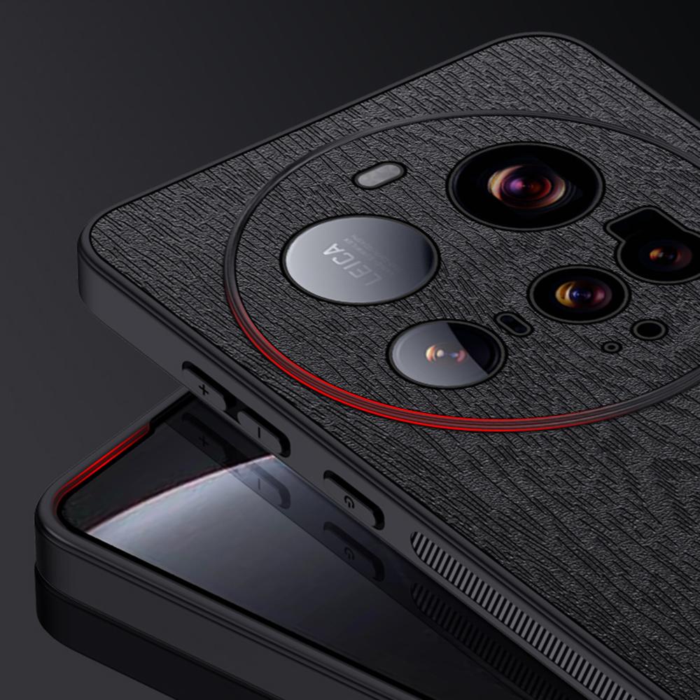 For Xiaomi 15 Ultra Case Wood Texture PU Leather Coated PC TPU Phone Cover