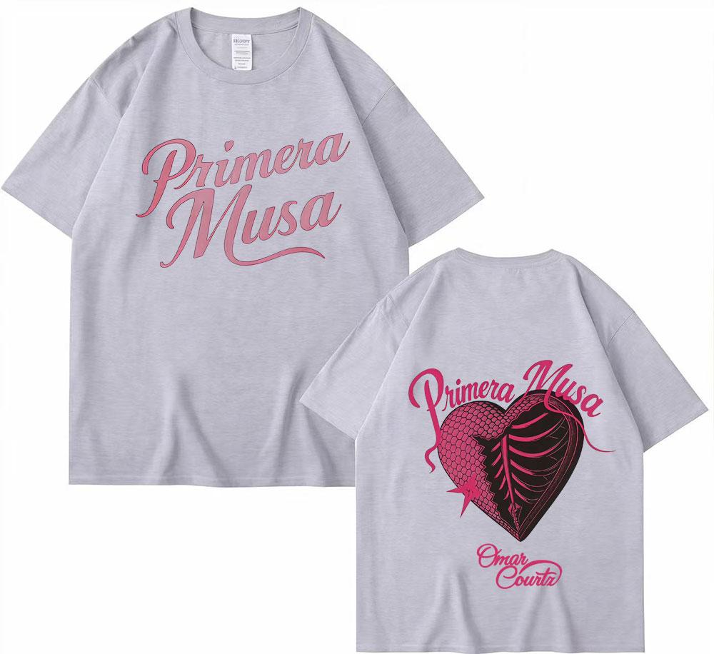 Omar Courtz Primera Musa Album 2025 Summer Merch 100 Pure Cotton Printed Tshirt Men Women Clothing Fashion Aesthetic Comfort