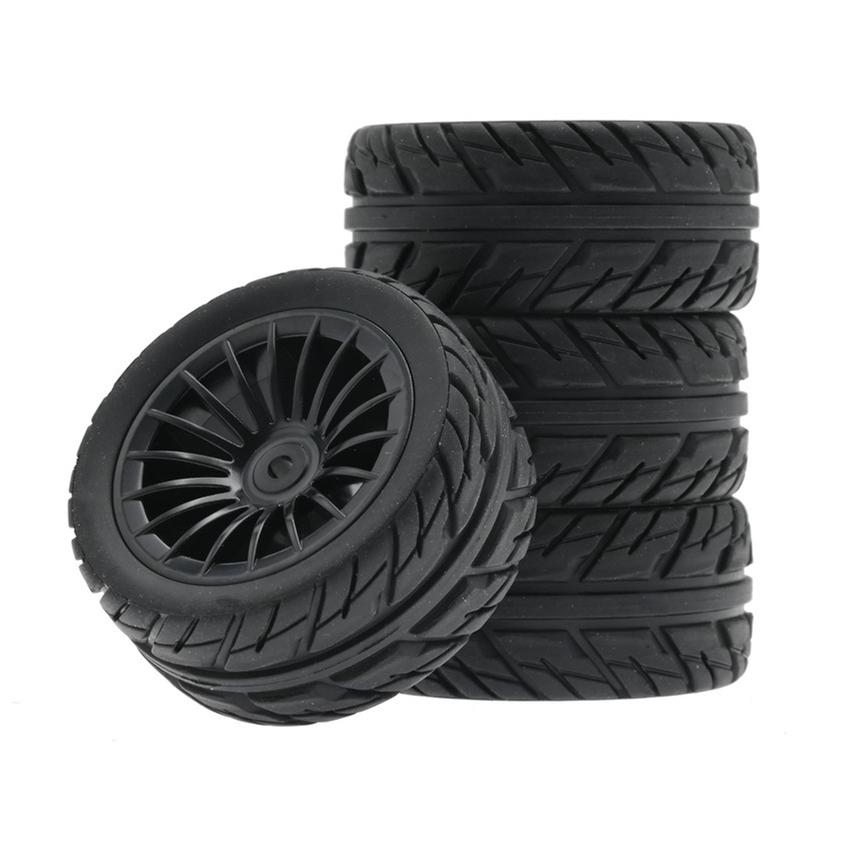 4Pcs 50mm Rubber Tire Tyre Wheel For SG1603 SG1604 SG1605 UDIRC UD1601 UD1602 UD1603 UD1604 1/16 RC Car Upgrade Parts