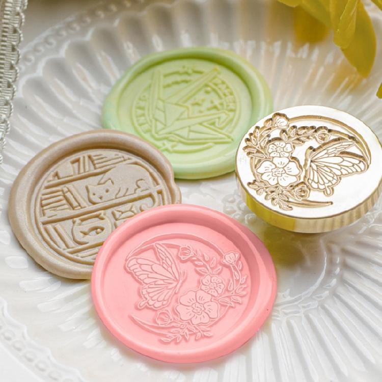 3D Embossed Wax Seal Stamp Head Replacement for Invitations Letter Envelope