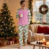 Men's 2-Piece Pajama Set Long Sleeve Crewneck Top and Pants Casual Comfortable Sleepwear