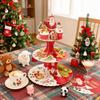 Üç Katlı Yılbaşı Tatlılık: Parti Dekorasyonu İçin Noel Baba & Ağaç Pasta Standı