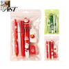 Holiday Writing Pens with Accessories 6PCS Christmas Stationery Set for Students, Cute Patterns Print Festive School Practical Supplies, Smooth Tools