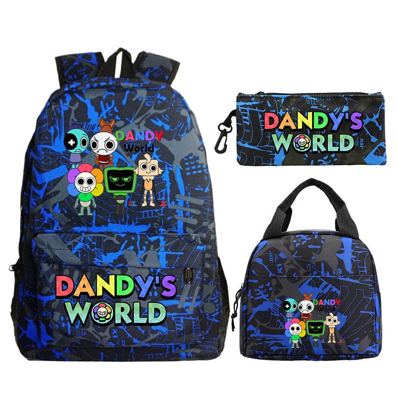 Sac d'étudiant Sac à crayons décontracté Sac à lunch Impression personnalisée Dandy'S World Around