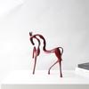 Black Cast Iron Abstract Horse and Deer Statue, Simulated Animal Model Sculpture, Office Desk Ornament, Modern Home Decoration