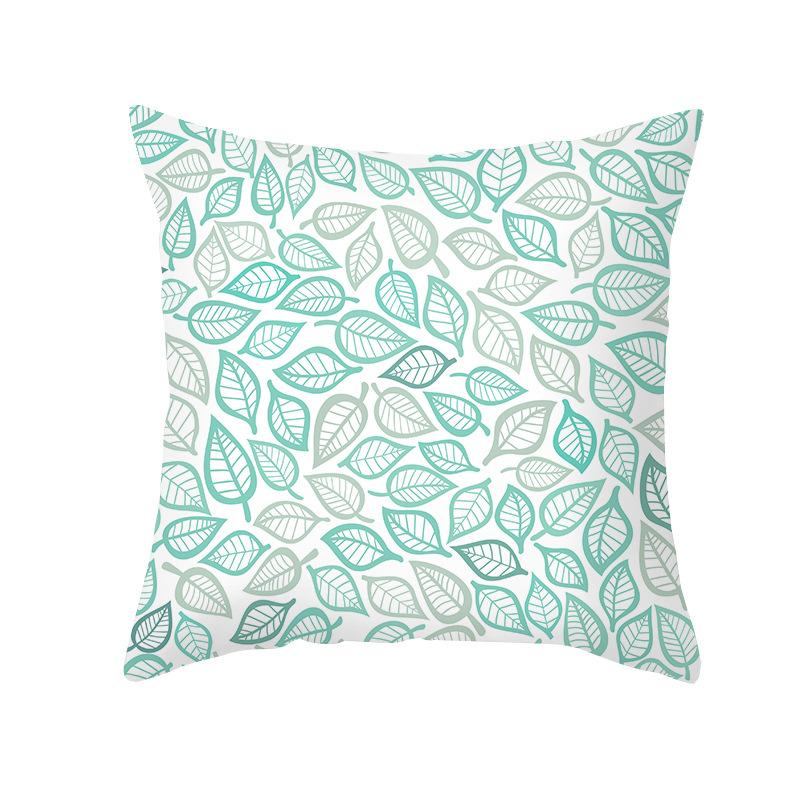 Blue Geometric Pillow Cover Nordic Simple Shopee Home Sofa Cushion Cover Peach Skin Printed Cushion