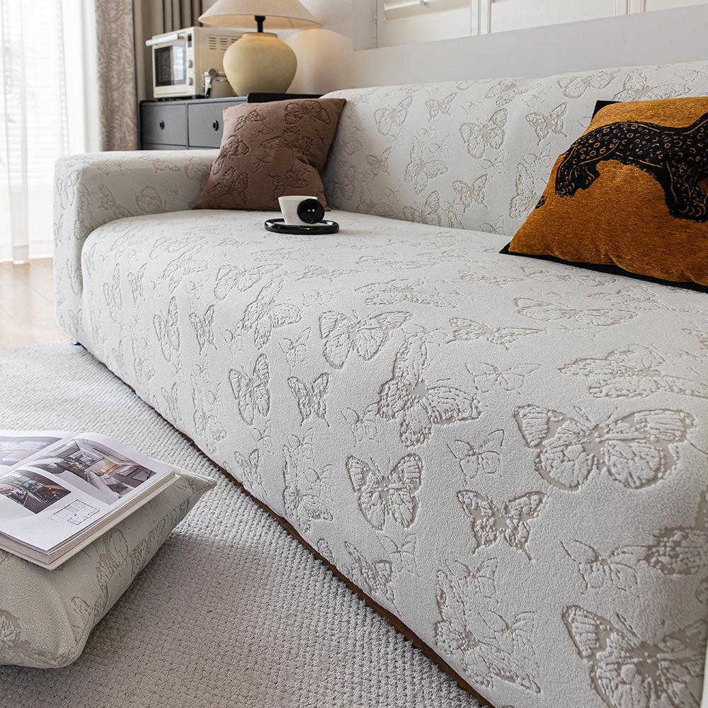 New Elastic Jacquard Velvet Sofa Cover All Purpose Set All Season Universal Cat Scratch Resistant Cover Fabric