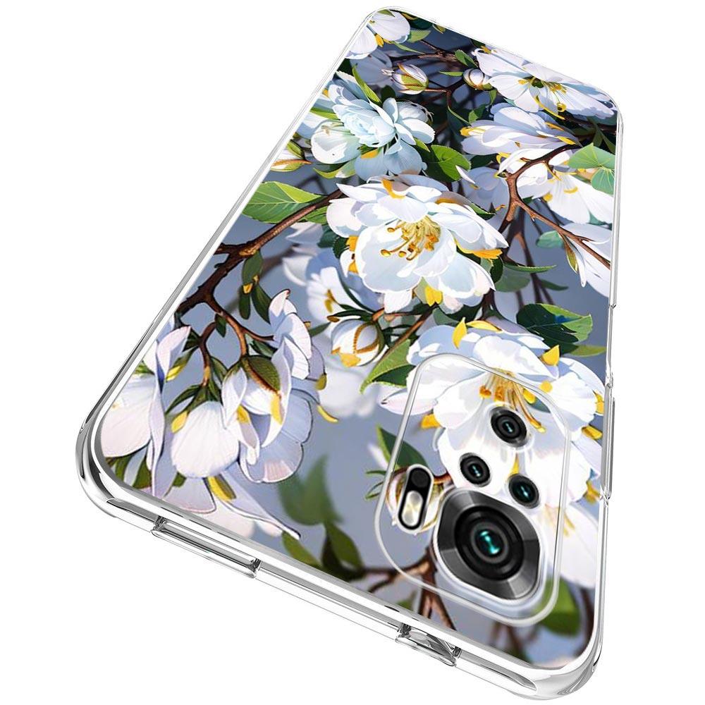 Phone Case For Xiaomi Redmi Note 13 12 5G 9S 9 8 10 11 Pro Plus 4G 9T 13C 12C10C 9C 9A 7 Clear Cover Cherry Blossom Tree