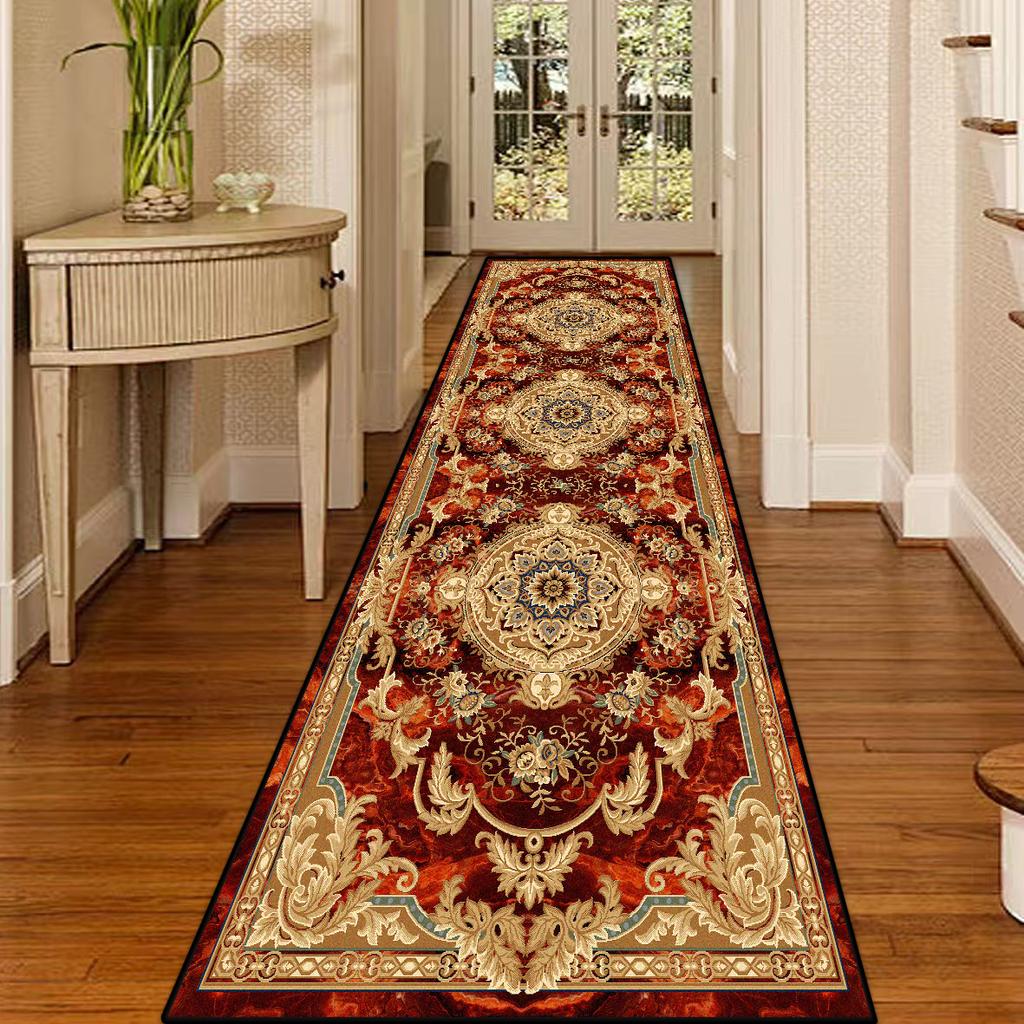 European Hallway Carpets Living Room Area Rugs Runner Bedroom Decor Home Crystal Velvet Big Size Floor Passageway Mats Lobby