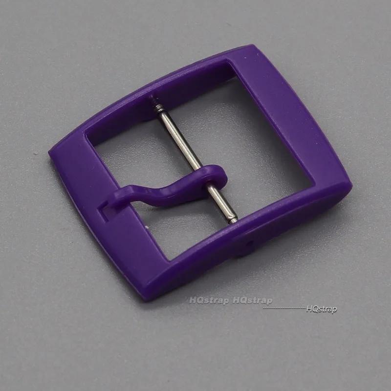 

Plastic Watch Clasp for Swatch Strap 16mm 19mm 20mm Watchband Pin Buckle Women Wen Watch Button Colorful Silicone Strap Buckles Inside Size-16mm фиолетовый