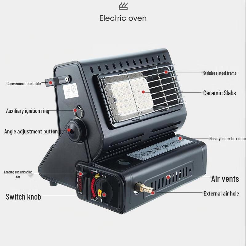 Portable Outdoor Camping Gas Heater & Grill