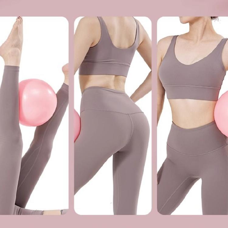 Exercise Ball, 25cm 10Inch Soft Pilates Ball, Small Yoga Ball, Gymnastics Ball, Fitness Ball for Stretching Core Fitness