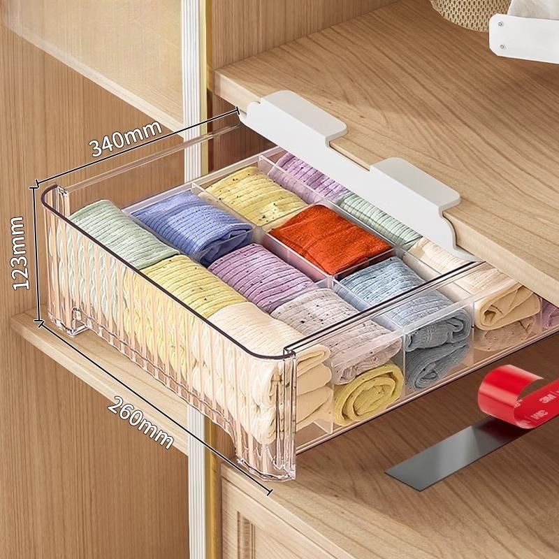 Clothing Storage Box Plastic Transparent Organization Box Household Drawer-Type Layered Storage Boxes Organize Accessories