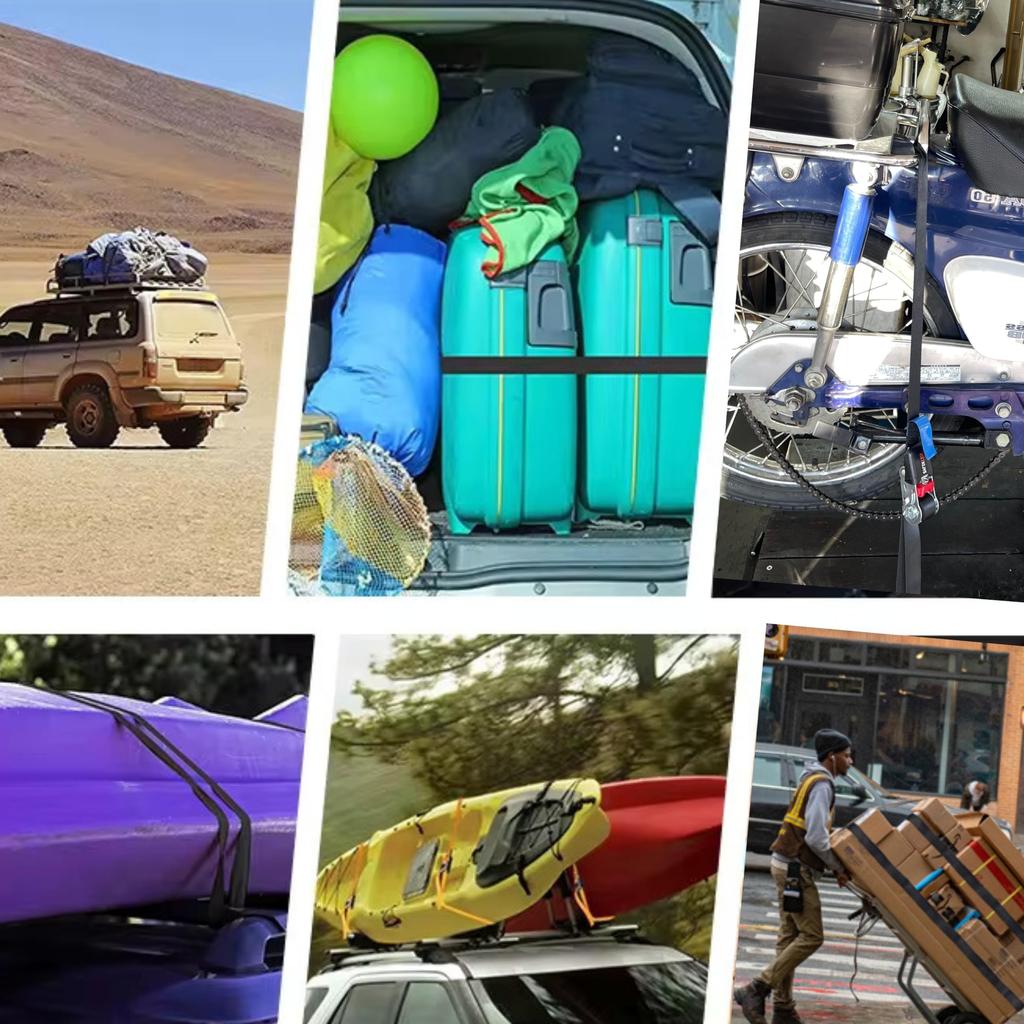 Cargo Securing Straps, Ratchet Type, for Moving and Transporting, Secured with Zinc Ratchet Straps, Cable Ties, Lashing Straps, Handy Gadgets, Suitcas