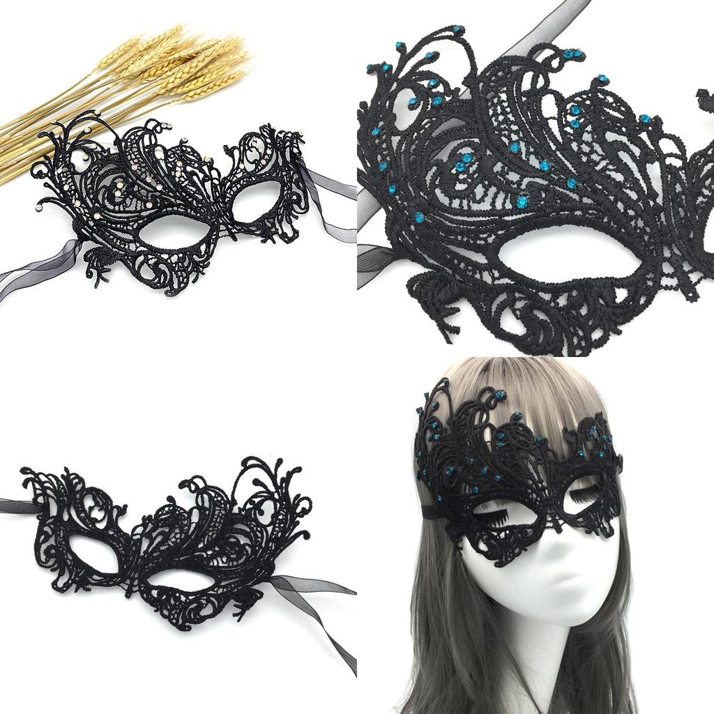 Princess Themed Costume Mask With Handcrafted Lace And Sparkling Details For Parties