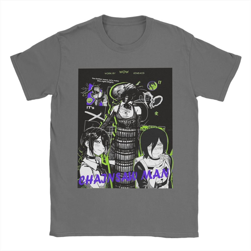 Reze Chainsaw Man Anime T-Shirt Strand Tolle T-Shirts Baumwolle Harajuku T-Shirt Für Mann Kurzarm Lässige Oberteile