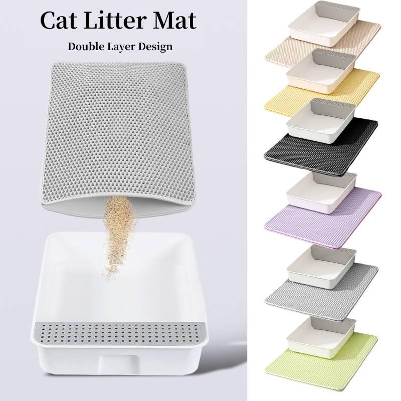 New Cross-border Cat Litter Mat Double-layer Filtered Sand Mat For Controlling Litter And Preventing Splashes Pet Paw Mat