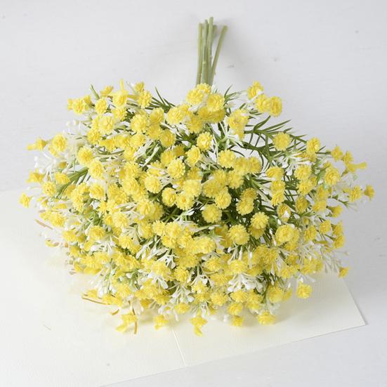 7 Bundles Baby's Breath Artificial Flower Faux Silk Gypsophila Flower Bouquet for Wedding