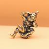 Vintage Brass Monkey Craft Personalized Key Chain Pendant Desktop Ornament Miniature Fitting Decoration