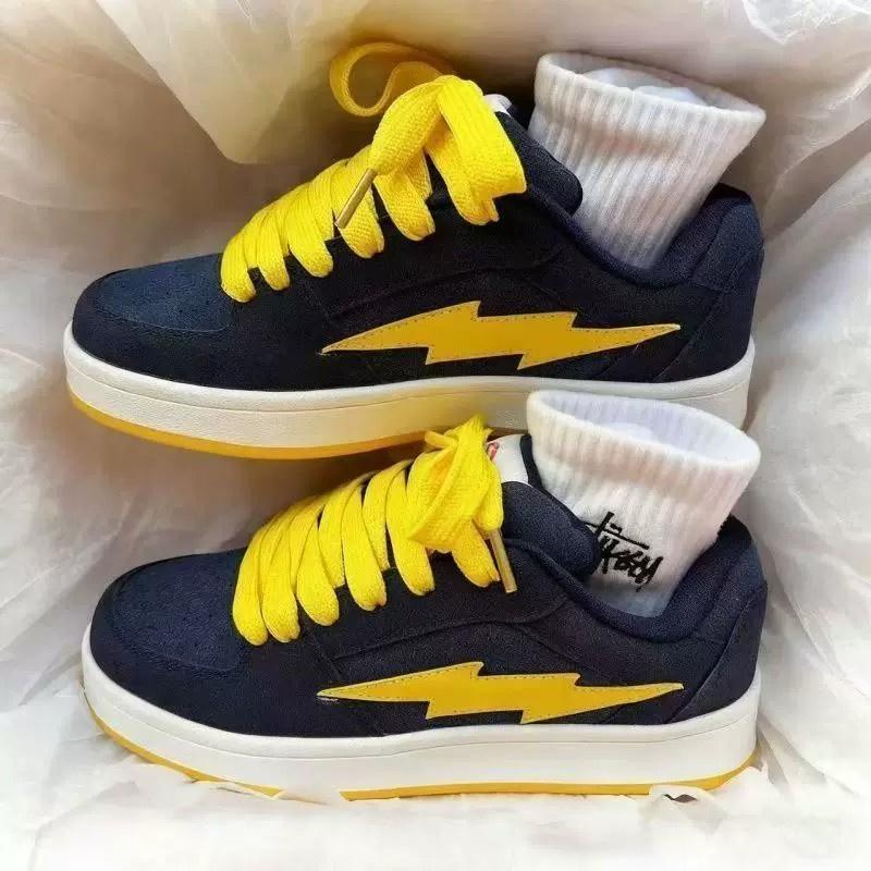 HO2026 Spring and Autumn New Lightning Bread Shoes Women's Couple Casual Board Shoes Versatile Sports Shoes Trendy Shoes
