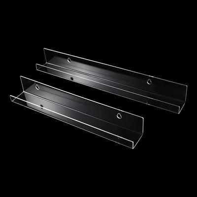 4"/12"/15" Vinyl Record Shelf Wall Mount Clear Lightweight Floating Shelves for Books Acrylic Wall Decor Magazine Rack Bedroom