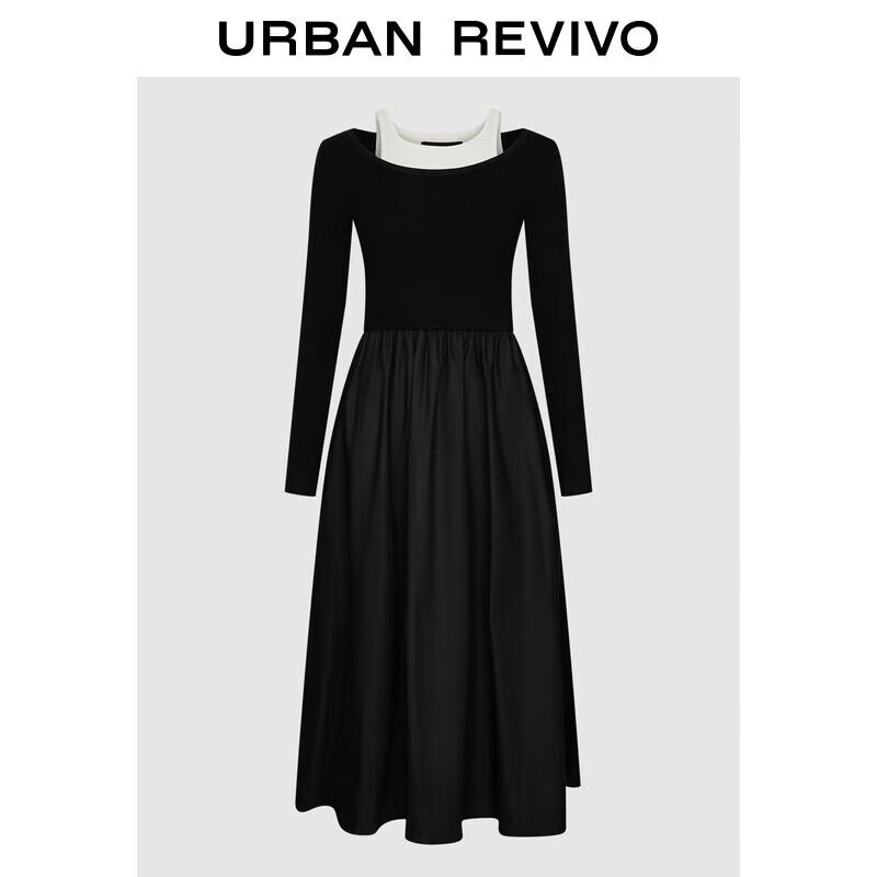 

UR 2025 Fall Flowing Texture Knit Dress L