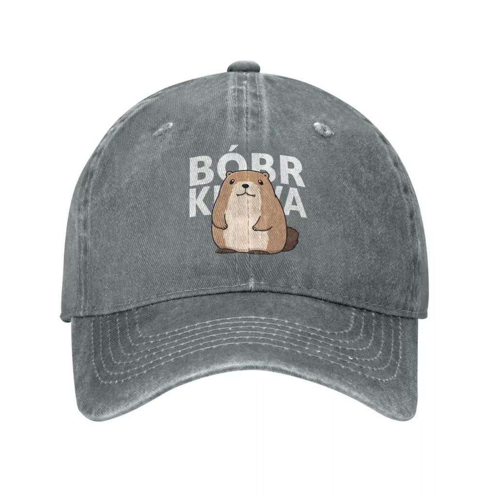 Classic Cute Poland Beaver Bober Meme Baseball Cap for Men Women Cotton Polish Bobr Kurwa Trucker Hat Golf Adjustable Fit Caps