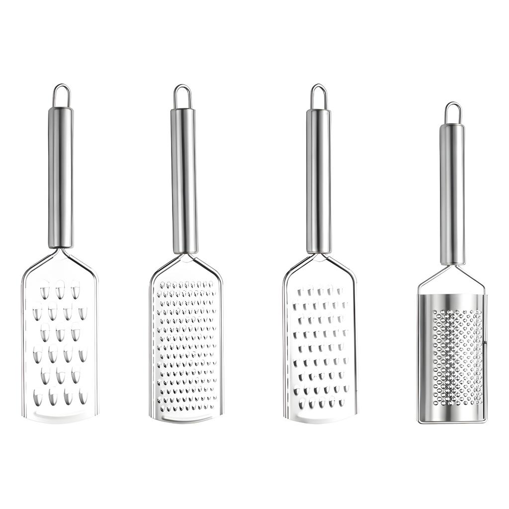 Lemon Zester Stainless Steel Cheese Grater Slicer Rectangle Chocolate Lemon Zester with Non-Slip Handle Kitchen Gadgets