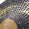 Kimono painted made in carved from karaki Kasumi [Stylish Iroha] High-quality fan, Japan, wood, scented, black, 506